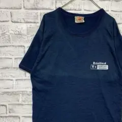 USA製90sヴィンテージTシャツ！シングルステッチ　ネイビー半袖古着XL 23
