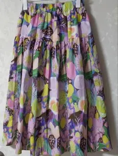 新品　未使用　綿花柄　裏地付き　ウエストゴム入り　フリーサイズ　おまけ付き
