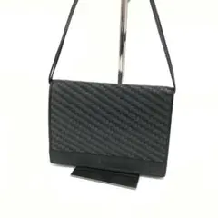 フェンディ パンチング ズッカ FF柄 レザー 編み込み ショルダーバッグ