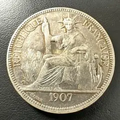 フランス領インドシナ 1ピアストル 1931年 銀貨 fu04 待望☆】 1931年 1ピアストル フランス領インドシナ 銀貨