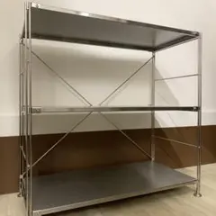 MUJI 無印良品 ステンレスユニットシェルフ ワイド 小
