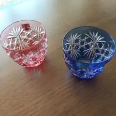 カガミクリスタル 江戸切子 ペア冷酒杯