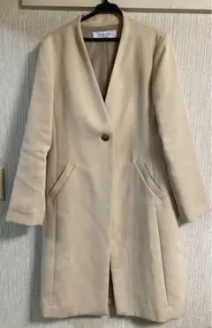 beams lights ノーカラーVネックコート