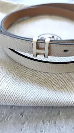 【おしゃれ】HERMES ベルト Pop H メタルバックル バイカラー おしゃれ】HERMES ベルト Pop H メタルバックル バイカラー