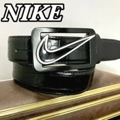 【希少】【NIKE】ナイキ　スウッシュ　ロゴ　バックル　ベルト