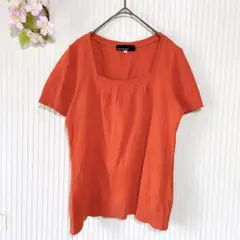 綿100%★ 【クリアインプレッション】 タック カットソー Tシャツ （L）