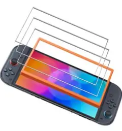 ★新品★ 3枚セットSwitch 2 保護フィルム専用ガイド枠付きガラスフィルム