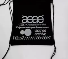 新品 aeae メッシュロゴ ジムサック リュック ブラックW3