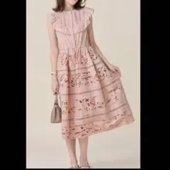 【Chesty】 カットワークレースワンピース