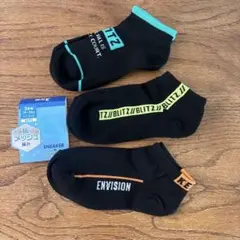 【新品】男の子　ボーイズ　靴下　接触冷感　19〜24㎝　スニーカー丈　3足組