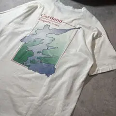 90s Cortland Outdoor アートT 白 XL