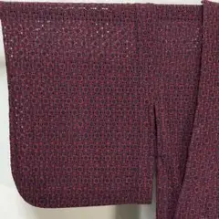 C450 レースの着物　小紋　バチ衿　美品