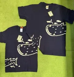 【新品未使用】ネイビー ジンベイザメプリント Tシャツ M、L
