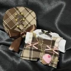 34. ハンドメイド ぬい服 ぬいぐるみ 服 ピンクチョコレート