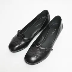 【美品】リーガル REGAL ヒールローファー パンプス ウィングチップ 24