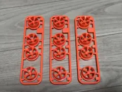 ミニ四駆　ホイール　蛍光オレンジ　3セット