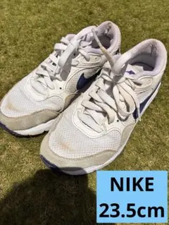 Nike エアクッション ランニングシューズ ホワイト/ネイビー