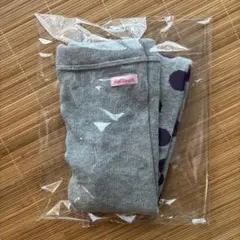 未使用ホットビスケッツ　グレー地 紫ドット スパッツ110cm