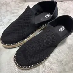ZARA ブラック スリッポン 27.5cm