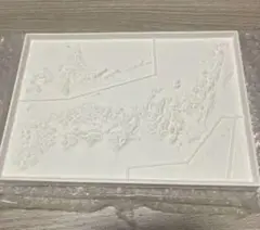 日本立体地図　石膏ボード　色塗り