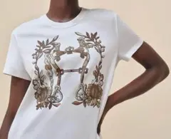 HERMES エルメス　Tシャツワンピース　カルトゥッシュ　36サイズ