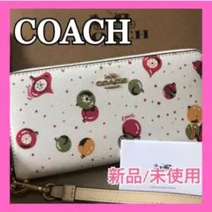 新品未使用COACHコーチ長財布オーナメントプリント ジップアラウンドウォレット