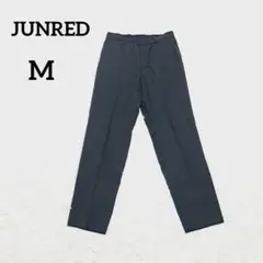 【ジュンレッド】スラックスパンツ　M　黒　ブラック　ウエストゴム　オフィス