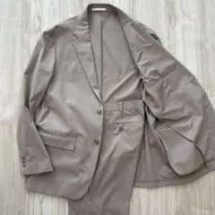 【美品】UNIQLO 感動ジャケット パンツ セットアップ XL ベージュ