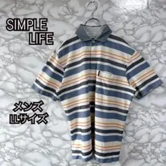 SIMPLE LIFE メンズ LLサイズ ポロシャツ シンプルライフ 半袖