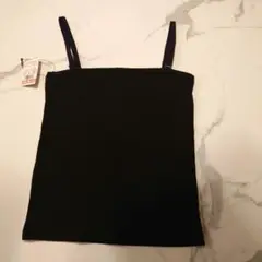 新品未使用タグ付き　しまむら　キャミソール　キャミ　ブラック