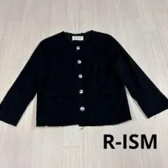 R-ISM ブラック ノーカラージャケット　フリンジ