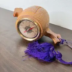 縁起物　木製　工芸品　うちでのこづち　温度計付き