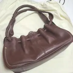 土屋鞄 レザー ショルダーバッグ ダークブラウン