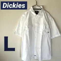 dickies デッキーズワークシャツ　ホワイト　Ｌ綿100%