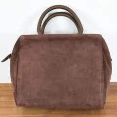 PRADA スエード レザー ハンド バッグ カバン ミニ ロゴ