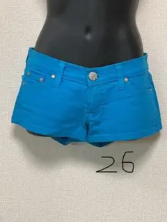 26.ネオンカラーブルーショーパン