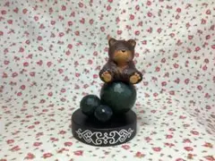 【未使用】木彫り熊　置物　木製　マリモ　木彫り　クマ　日本製　北海道　限定品