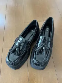 ZARA タッセル ローファー 厚底