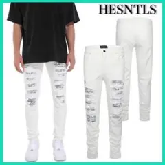 HESNTLS ホワイト スキニーデニム 30