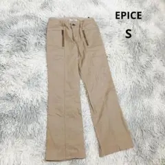 【エピス】ストレッチパンツ (Ｓ) セミフレア ベージュ カジュアル