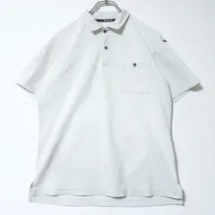ポロシャツ 半袖 胸ポケット付き Lサイズ BURTLE 白
