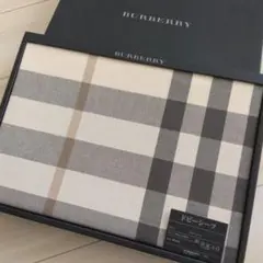 新品未使用　BURBERRY　バーバリーシーツ　グレー×ベージュ系