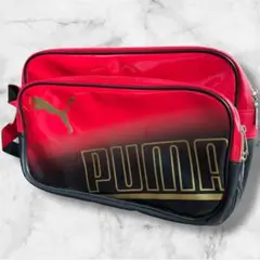 サッカー エナメルバッグ PUMA 赤エナメル 部活カバン