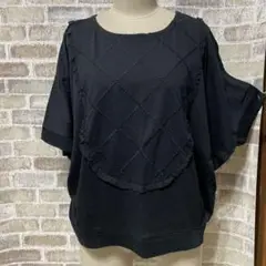 fu-ai ブラックフリル付きTシャツ サイズ3