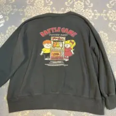 【値下げ交渉可】メンズキャラクタートレーナー　ダークグレー　Fサイズ　秋冬