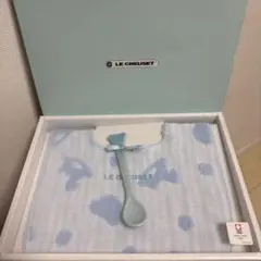 LE CREUSET 水色ビブとスプーンセット