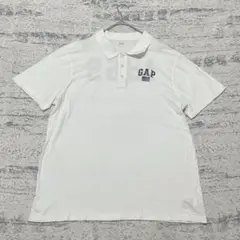 ギャップ GAP XL 半袖ポロシャツ ロゴ入 バックプリント 大きめE6263