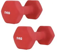 5kg ダンベル 2個セット 赤RED