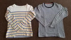 UNIQLO ユニクロ ボーダー 長袖Tシャツ 140cm 2枚セット