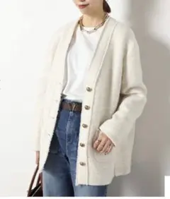 TWEED カーディガン ジャケット WHITE(muse)